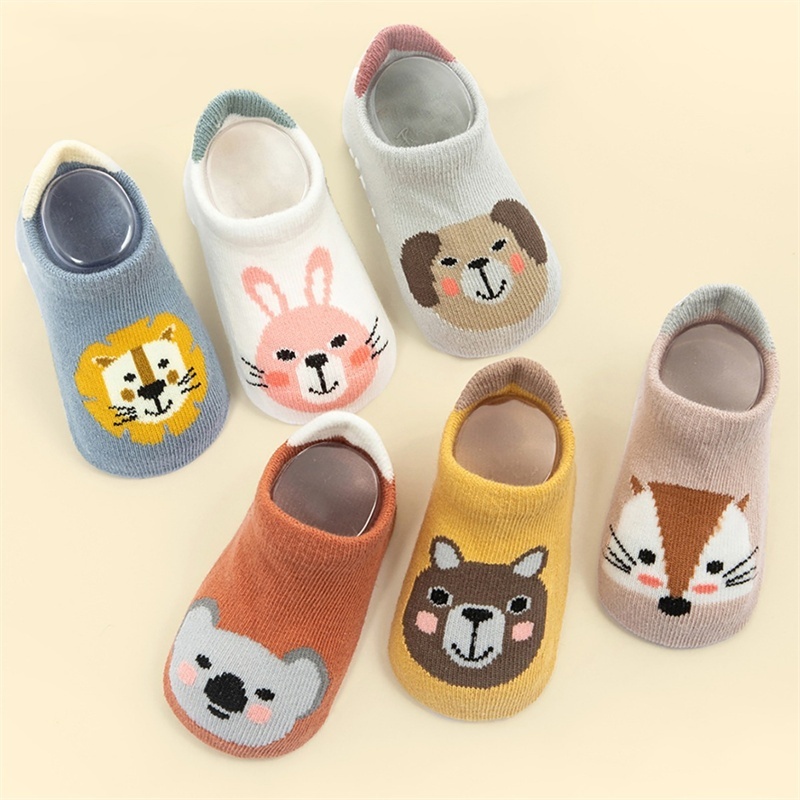 Unisex Baby Socks Non Slip - 6 par/set de calcetines de suelo