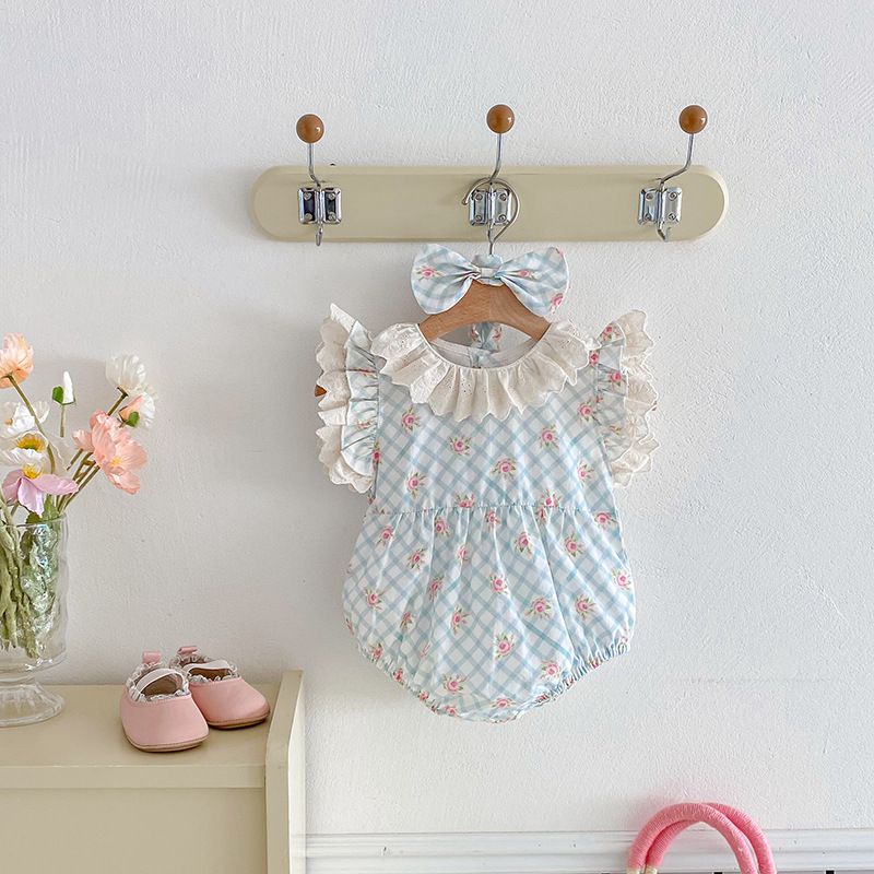 Newborn Baby Girl Romper Floral - ZOETOPKID - Mono para Bebés y