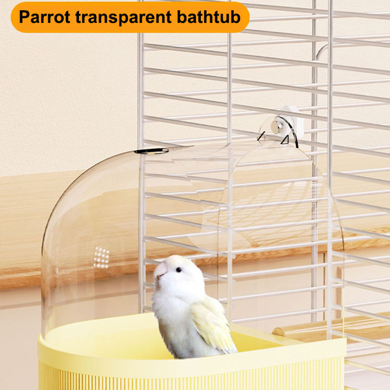 Feeding - Bañera transparente para loros. Se puede