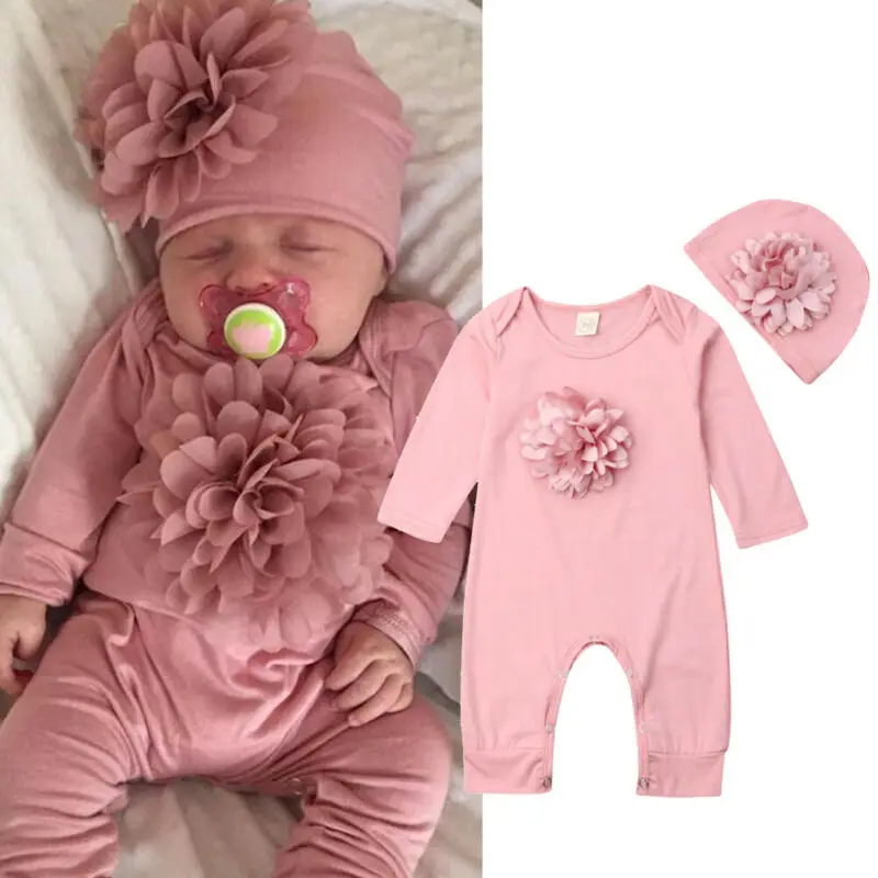 VISgogo-peleles 2 cs para reci - Newborn Baby Girl Romper Floral reseña y precio