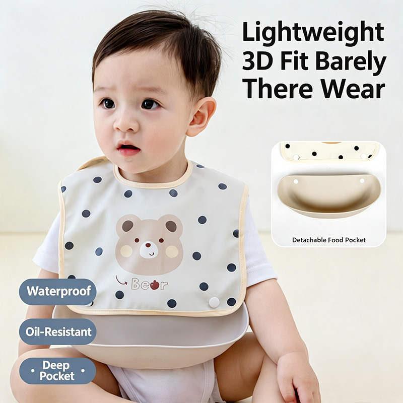 Babero de alimentación desmont - Waterproof Baby Bibs Silicone reseña y precio
