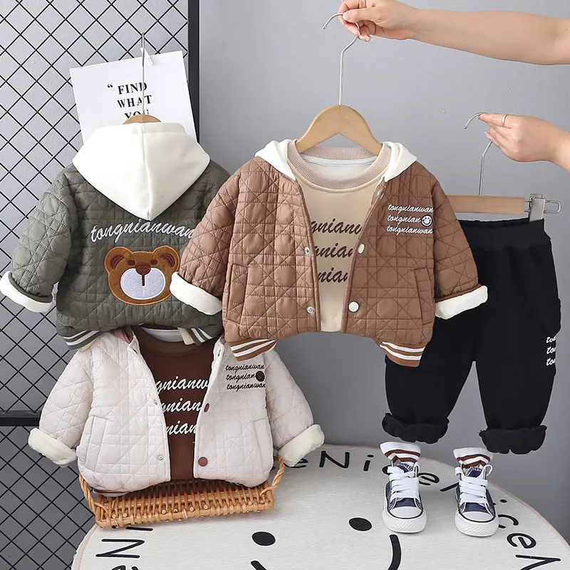 2025 Conjunto de 3 piezas de i - Toddler Boy Winter Fleece Jacket reseña y precio