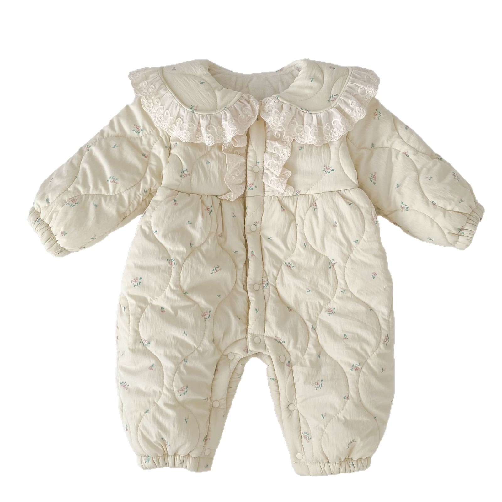 2025 invierno nuevo bebé niña  - Newborn Baby Girl Romper Floral reseña y precio