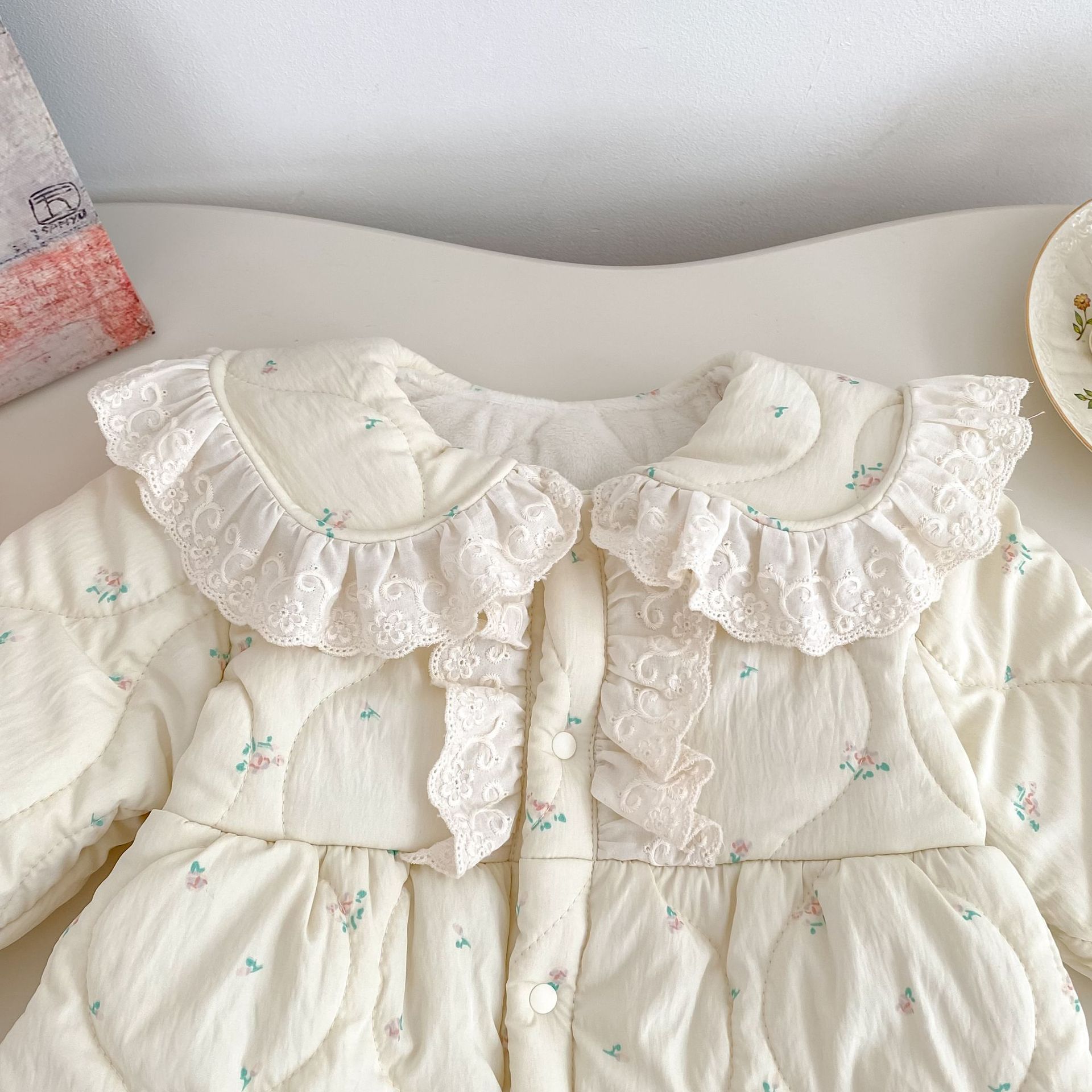 2025 invierno nuevo bebé niña  - Newborn Baby Girl Romper Floral reseña y precio
