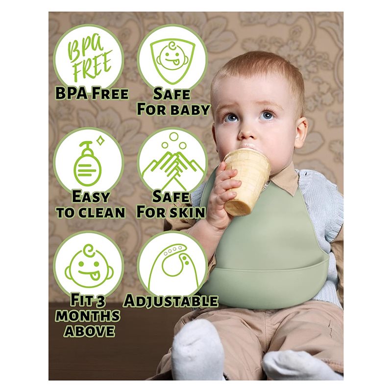 YSUN-Baberos de silicona para  - Waterproof Baby Bibs Silicone reseña y precio